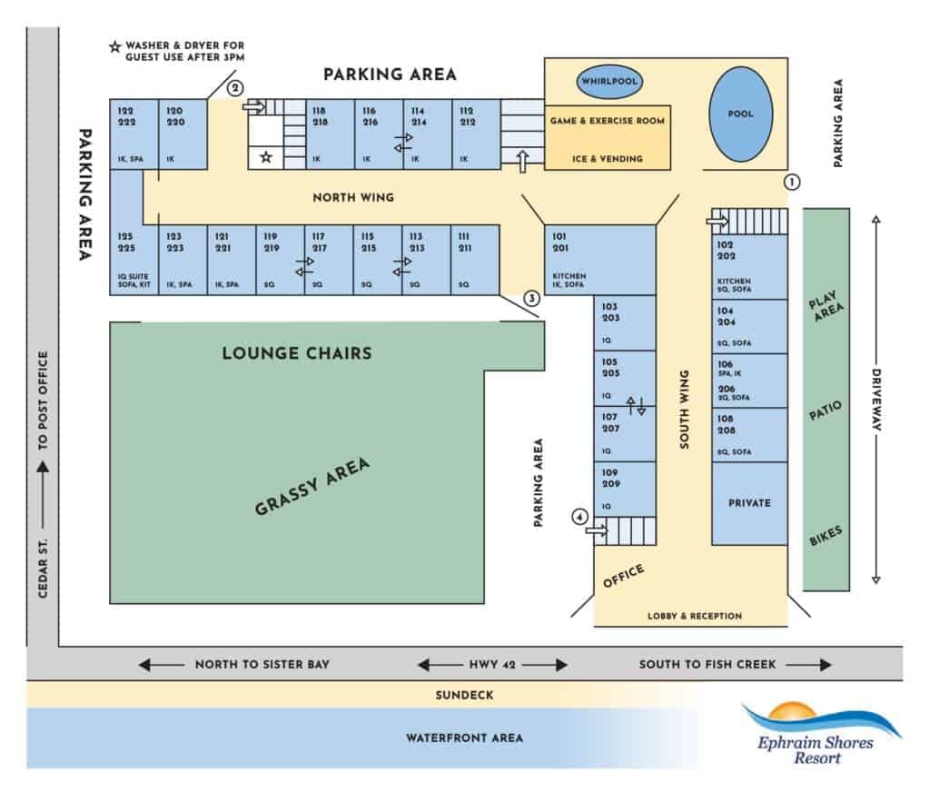Ephraim Shores Resort map
