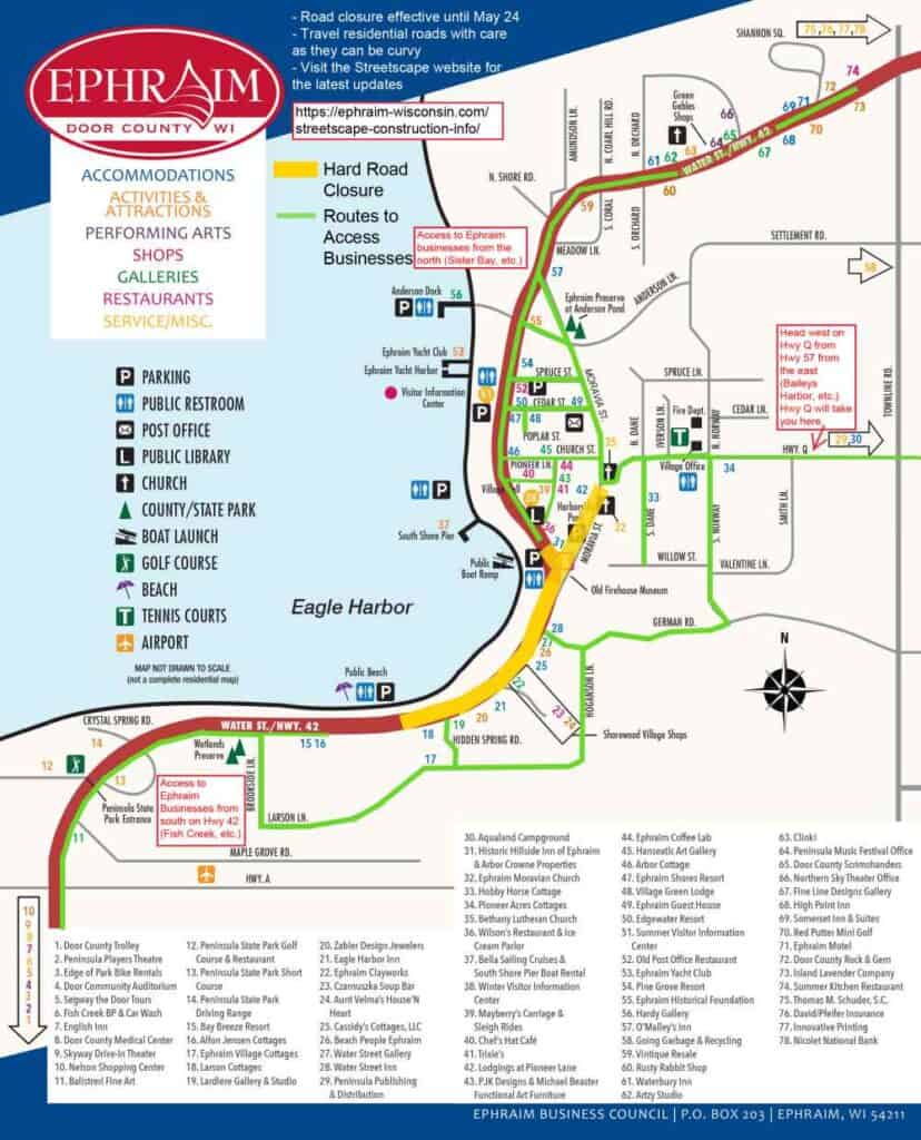 2019 Ephraim Road Closure map