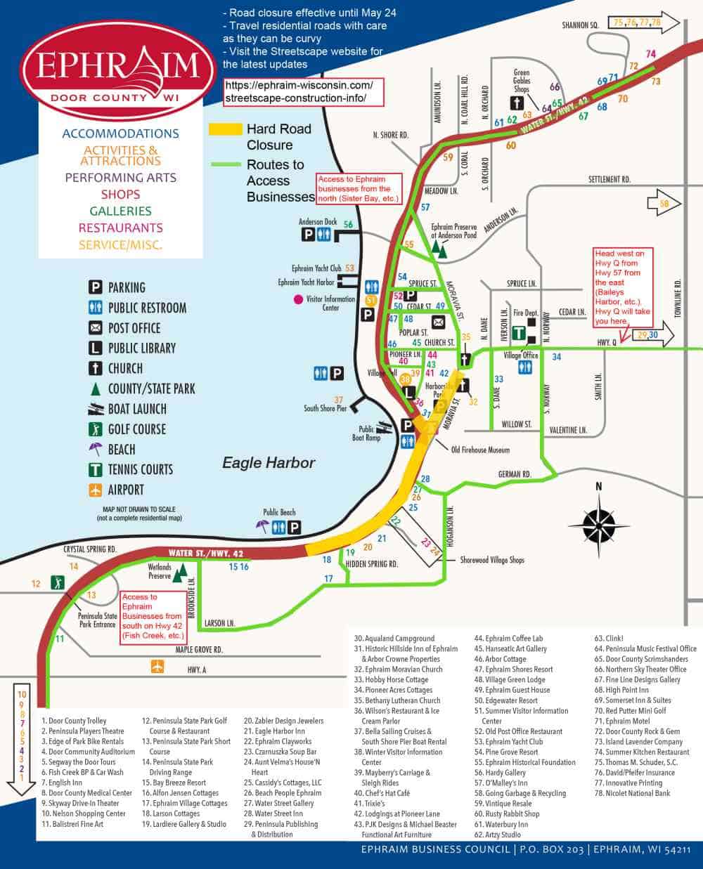 2019 Ephraim Road Closure map
